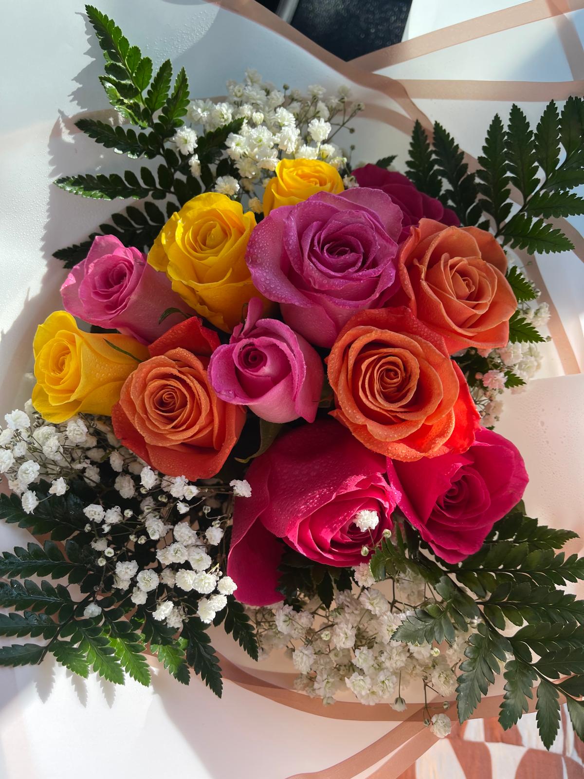 Sunset Roses Bouquet